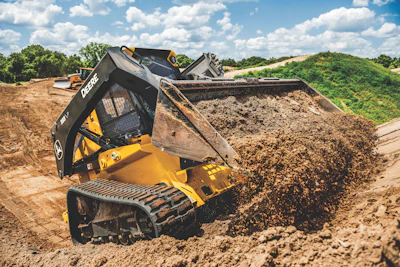 This machine is powered by a 105.8-hp Yanmar engine and delivers a bucket breakout force of 13,750 lbs.