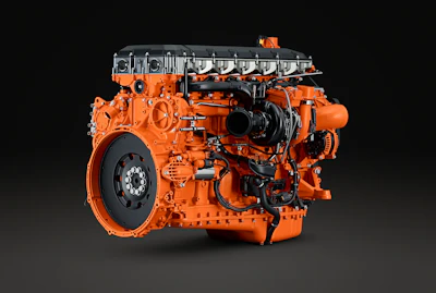 Scania's Next Generation inline engine platform for power solutions was showcased for the first time at World of Concrete. 2025.