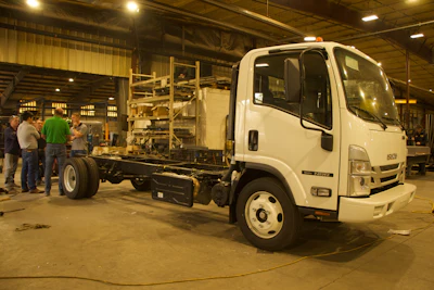 Seeing where the custom Pothole Heroes trucks were made at the KM International factory in Michigan.