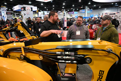 Brokk, a North American dealer for FIRSTGREEN Industries electric loaders, Ecovolve electric dumpers and SHERPA electric mini-loaders, showcased equipment for a fully electric jobsite.