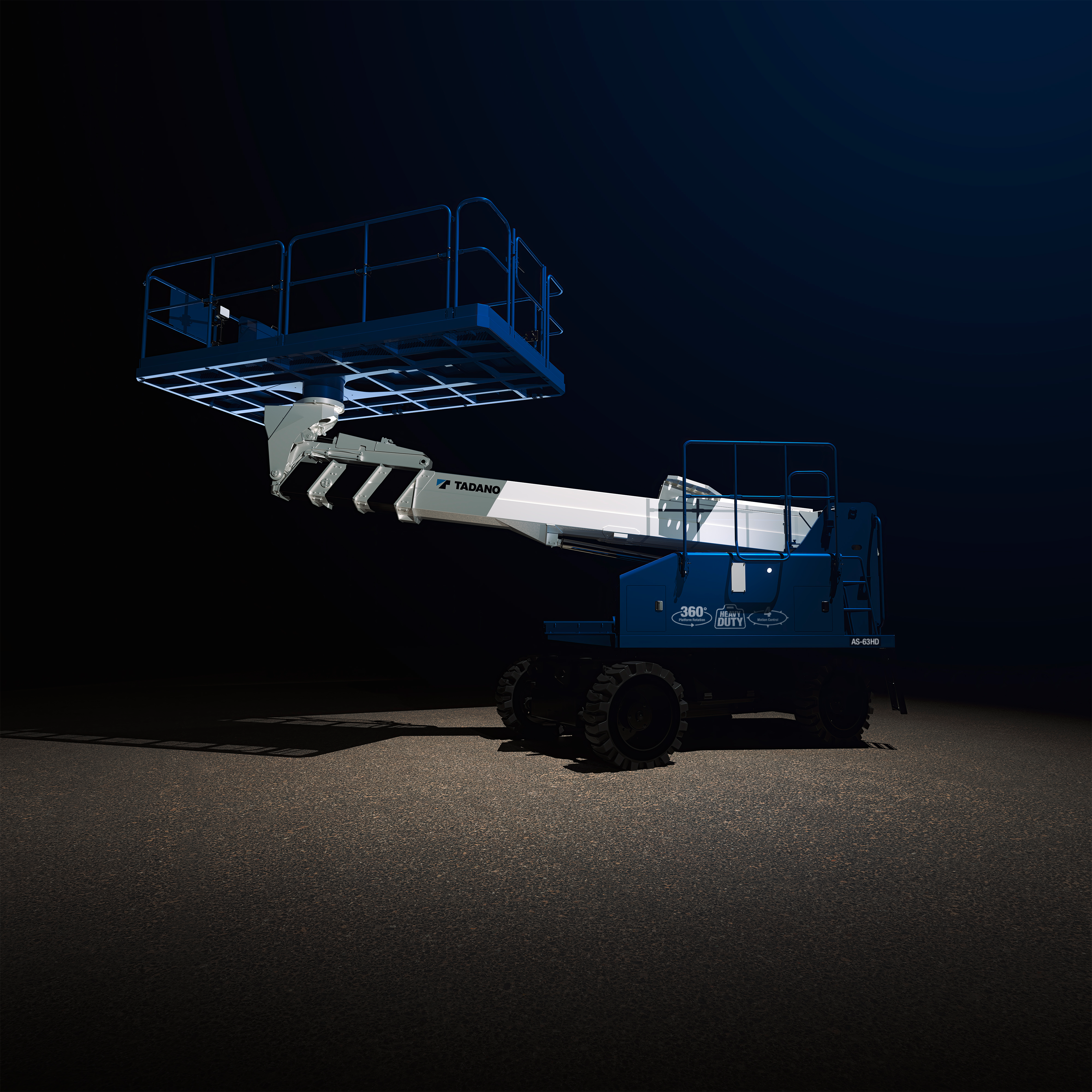 The AS-63HD telescopic lift with wheeled chassis.