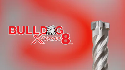Bosch Power Tools launches its Bulldog Xtreme8 8-cutter SDS-plus concrete drill bits (pictured) alongside the Blue Xtreme carbide-tipped drill bits.
