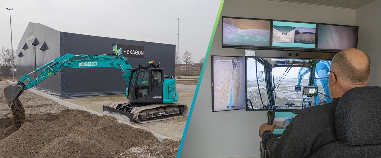 The K-DIVE system is an advanced remote operation technology developed by KOBELCO Construction Machinery Co., Ltd. Japan. It enables excavators to be controlled from a distant location via a specialized cockpit