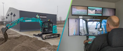 The K-DIVE system is an advanced remote operation technology developed by KOBELCO Construction Machinery Co., Ltd. Japan. It enables excavators to be controlled from a distant location via a specialized cockpit