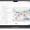 Gotham City Water Mains project management dashboard with Gantt chart and site map visualization