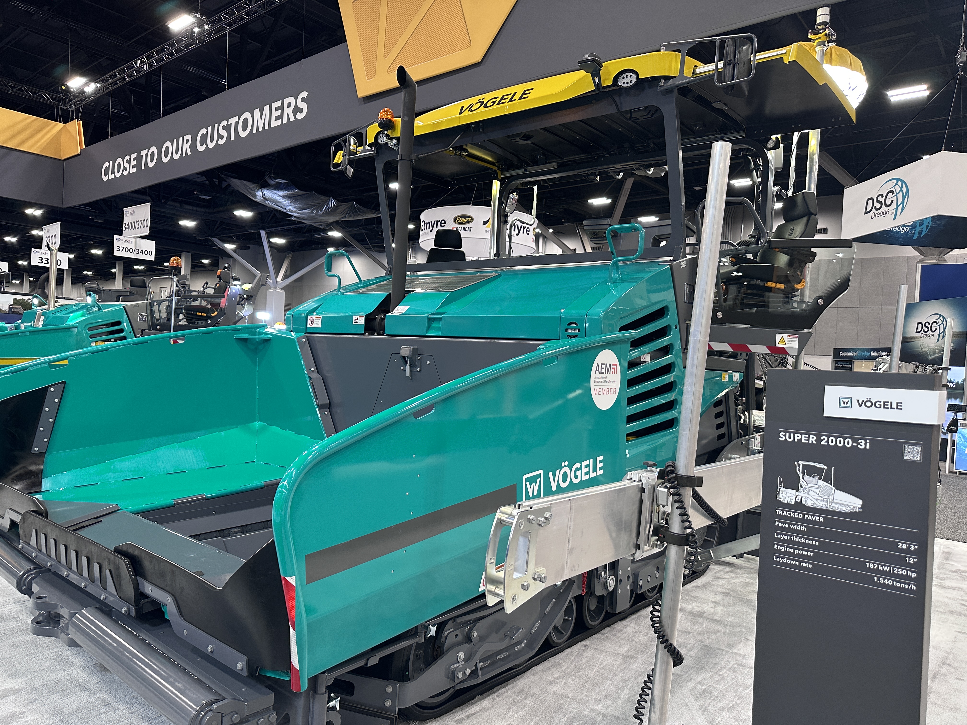 The Vögele Super 2000-3i paver is a behemoth of asphalt paving and comes ready for serious technology.