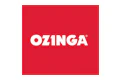 Ozinga corporate logo in white letters on red background