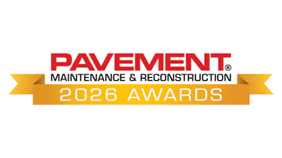 Pavement Maintenance & Reconstruction 2026 Awards logo in red and gold