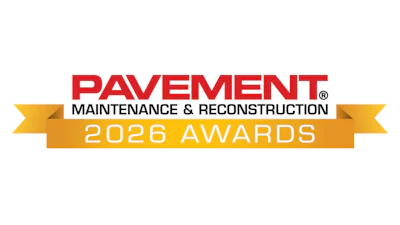 Pavement Maintenance & Reconstruction 2026 Awards logo in red and gold