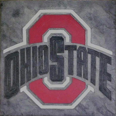 Ohio State University official logo with block 'O' in red and gray