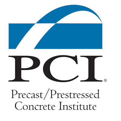 PCI Precast/Prestressed Concrete Institute logo in blue and white
