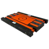 Industrial orange and black technical module with modular design
