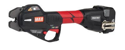 MAX cordless red and black power tool with ergonomic design