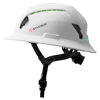 White Studson safety helmet with ventilation and adjustable straps