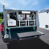 Mobile power system with technical equipment installed in vehicle cargo compartment