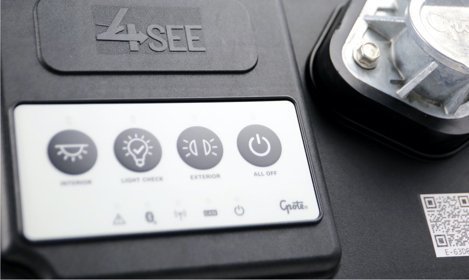 Vehicle control panel with 4SEE interface and illumination settings