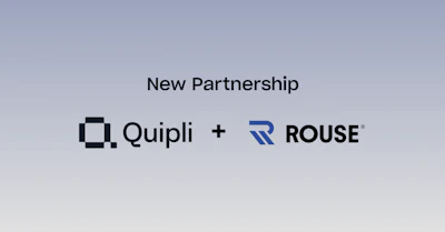 Quipli and Rouse partnership logo on light gray background