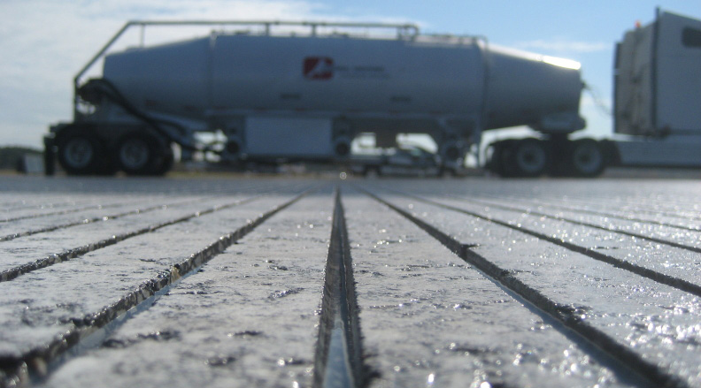 Safety grooving an airport runway in Ottawa, Canada.