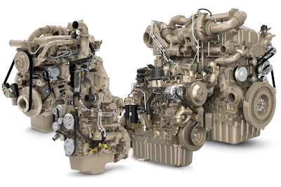 Two industrial diesel engines with complex mechanical components and piping
