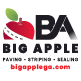 Bio Apple logo with red apple graphic and black text