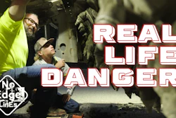 Workers in safety gear near industrial equipment with 'Real Life Danger' text