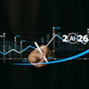 Business analytics dashboard showing growth trend for 2026 with data charts