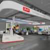 Danfoss technology exhibition booth with interactive displays and technical solutions