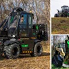 Heavy forestry mulching equipment in woodland and field settings