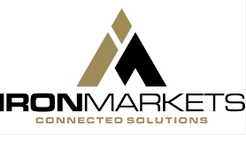 IronMarkets logo: Geometric black and gold mountain-inspired design