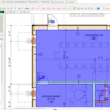 Architectural floor plan showing conference room, superintendent office, and IT closet with dimensions and layout details