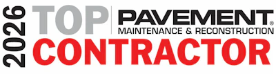 2026 Top Pavement Contractor award logo for pavement maintenance and reconstruction services