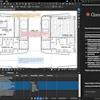 Architectural floor plan displayed in CAD software with detailed room layouts, measurements, and design annotations