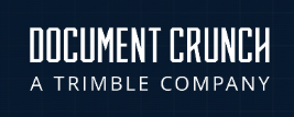 Document Crunch logo, a Trimble Company, featuring white text on dark background