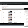 Gate monitoring dashboard displayed on desktop and mobile devices showing surveillance camera feeds and system status