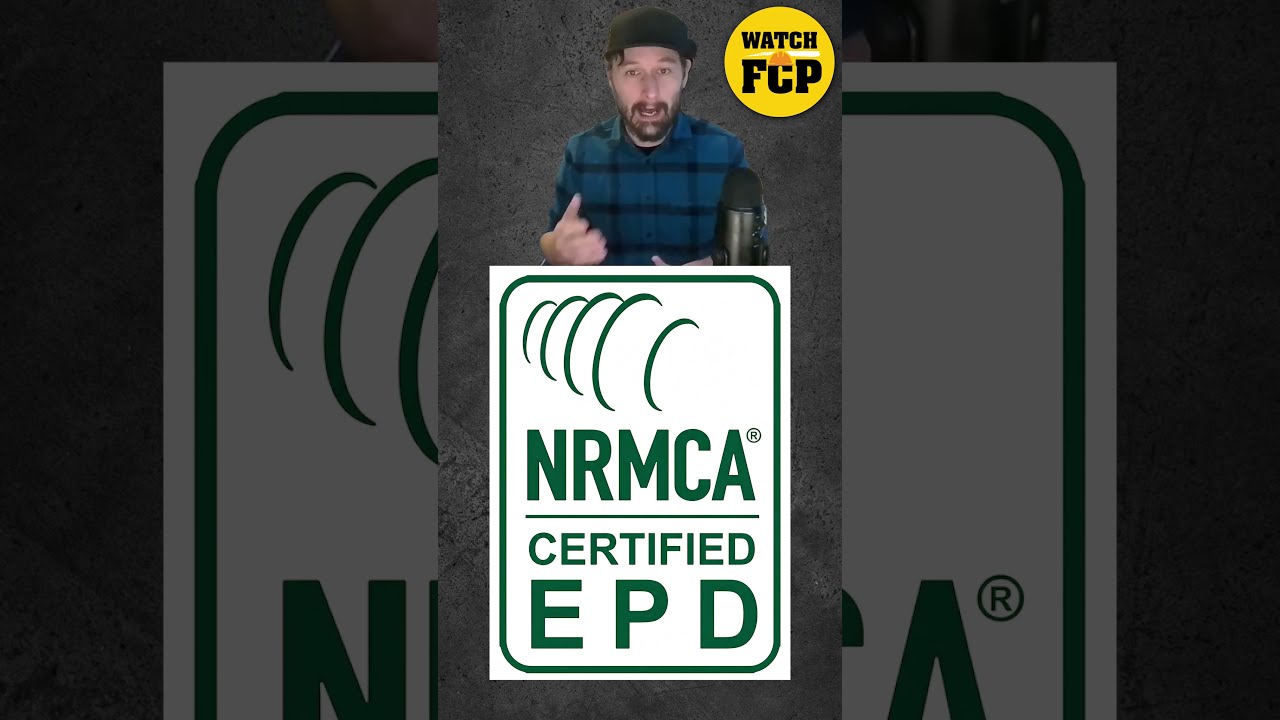 NRMCA Certified EPD logo with dark green wave design and white background