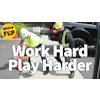 Construction workers in safety gear working on pavement with FCP watch logo overlay