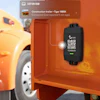 S300 GPS tracker device mounted on orange construction trailer with QR code and serial number
